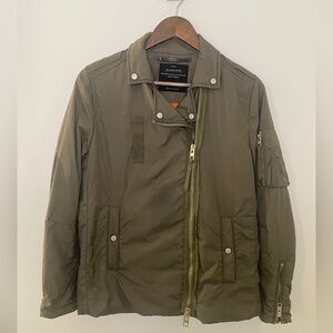 All Saints Khaki Military Moto Jacket